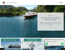 Tablet Screenshot of hurtigruten.co.uk